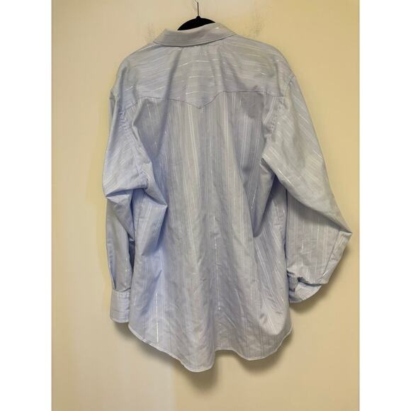 Vintage Wrangler Cowboy Cut Pearl Snaps Button Down Shirt 90s - Picture 6 of 7